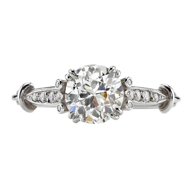 Old European Cut Diamond Solitaire Engagement Ring
