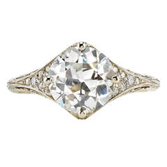 Old European Cut Diamond Engagement Ring