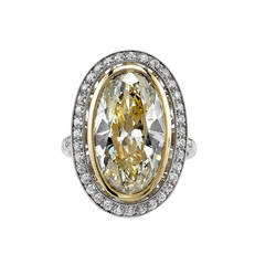 Unglaubliche 5::84 Karat Oval Diamant Verlobungsring