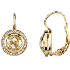 Rose Cut Diamond Earrings