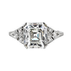 1920s Asscher Cut Diamond Engagement Ring 5