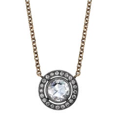 Handcrafted Kendall Rose Cut Diamond Necklace by Single Stone