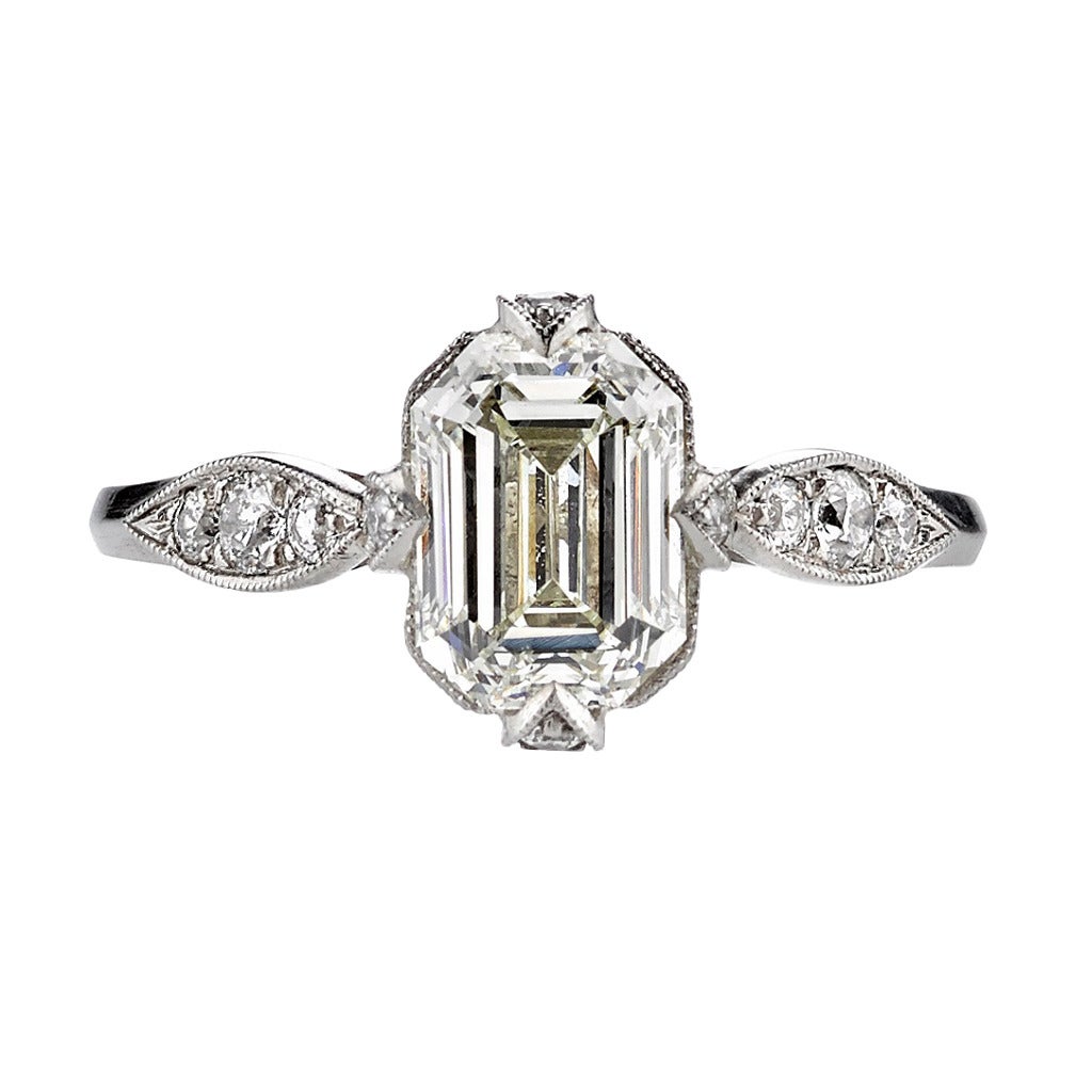 Emerald Cut Diamond Engagement Ring