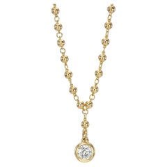 Handcrafted Mirella Old European Cut Diamond Pendant Necklace by Single Stone