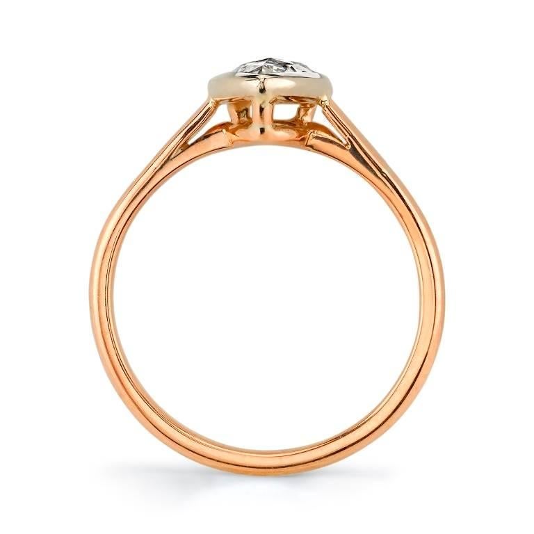 Contemporary Rose Cut Diamond Engagement Ring