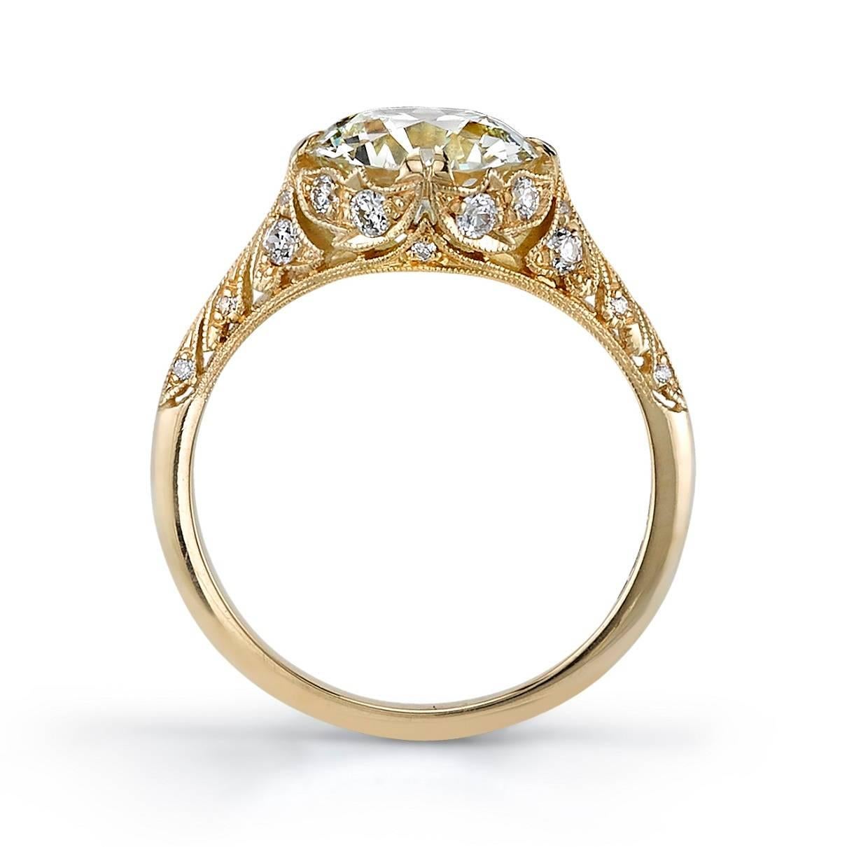 Old European Cut Diamond Yellow Gold Engagement Ring at 1stDibs
