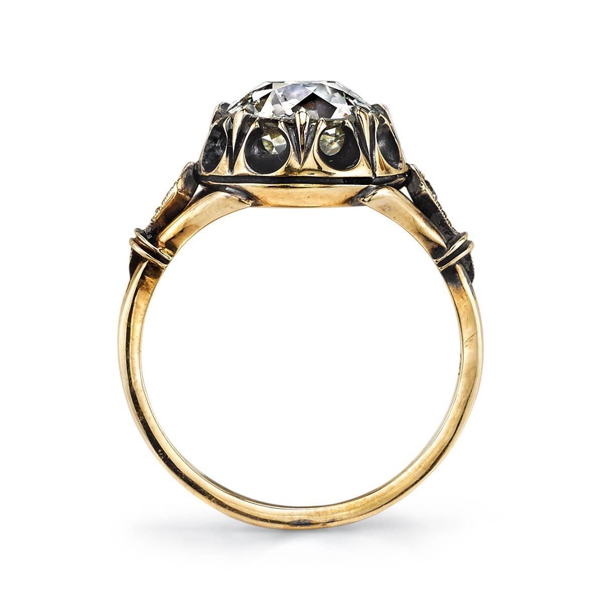 Victorian Cushion Cut Diamond Engagement Ring at 1stdibs