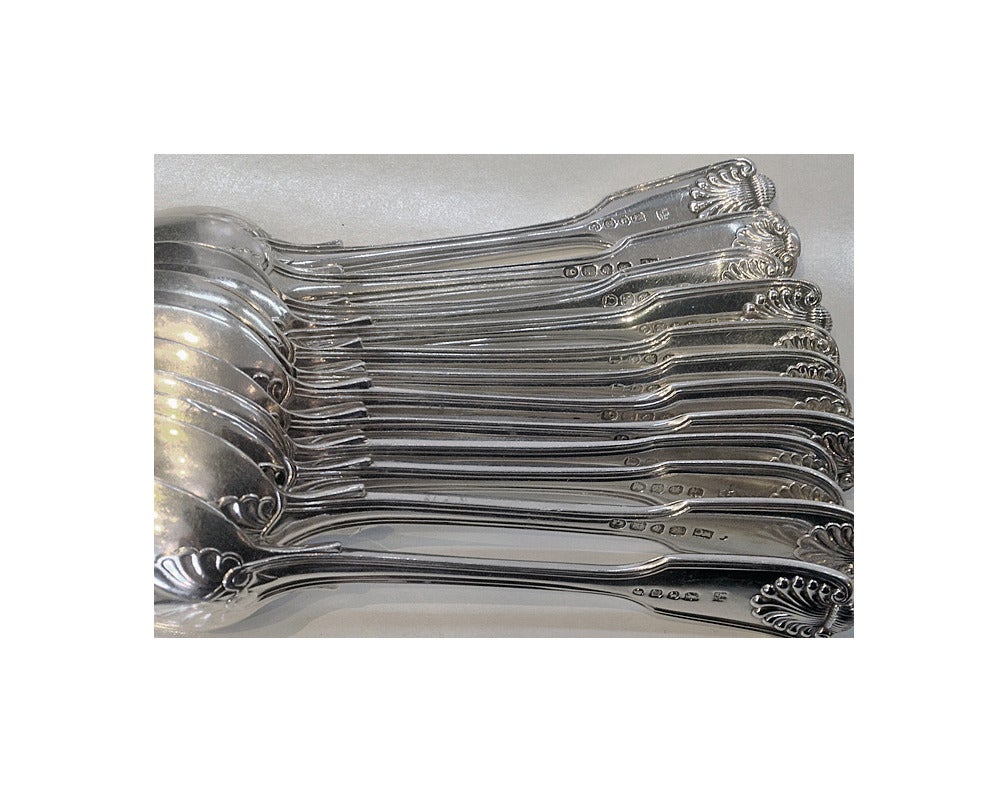 Fiddle Thread Shell Silver Flatware Suite 1