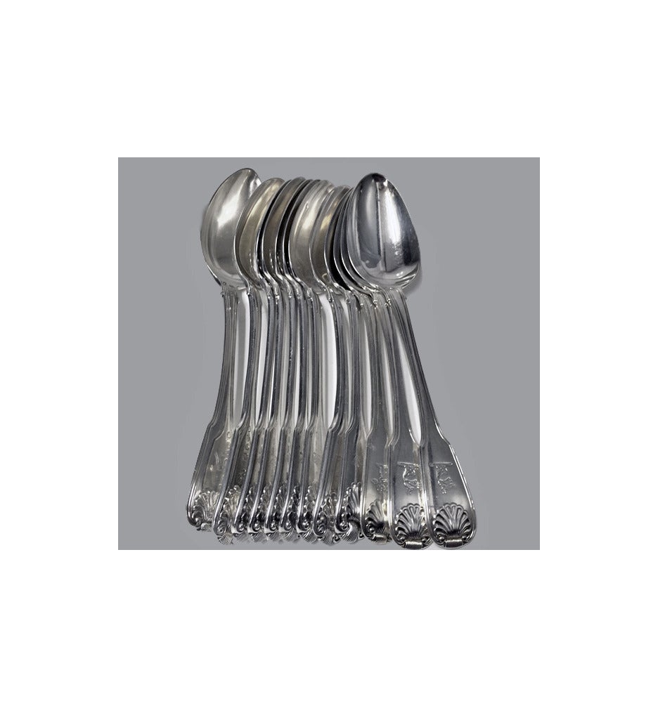 Fiddle Thread Shell Silver Flatware Suite 4