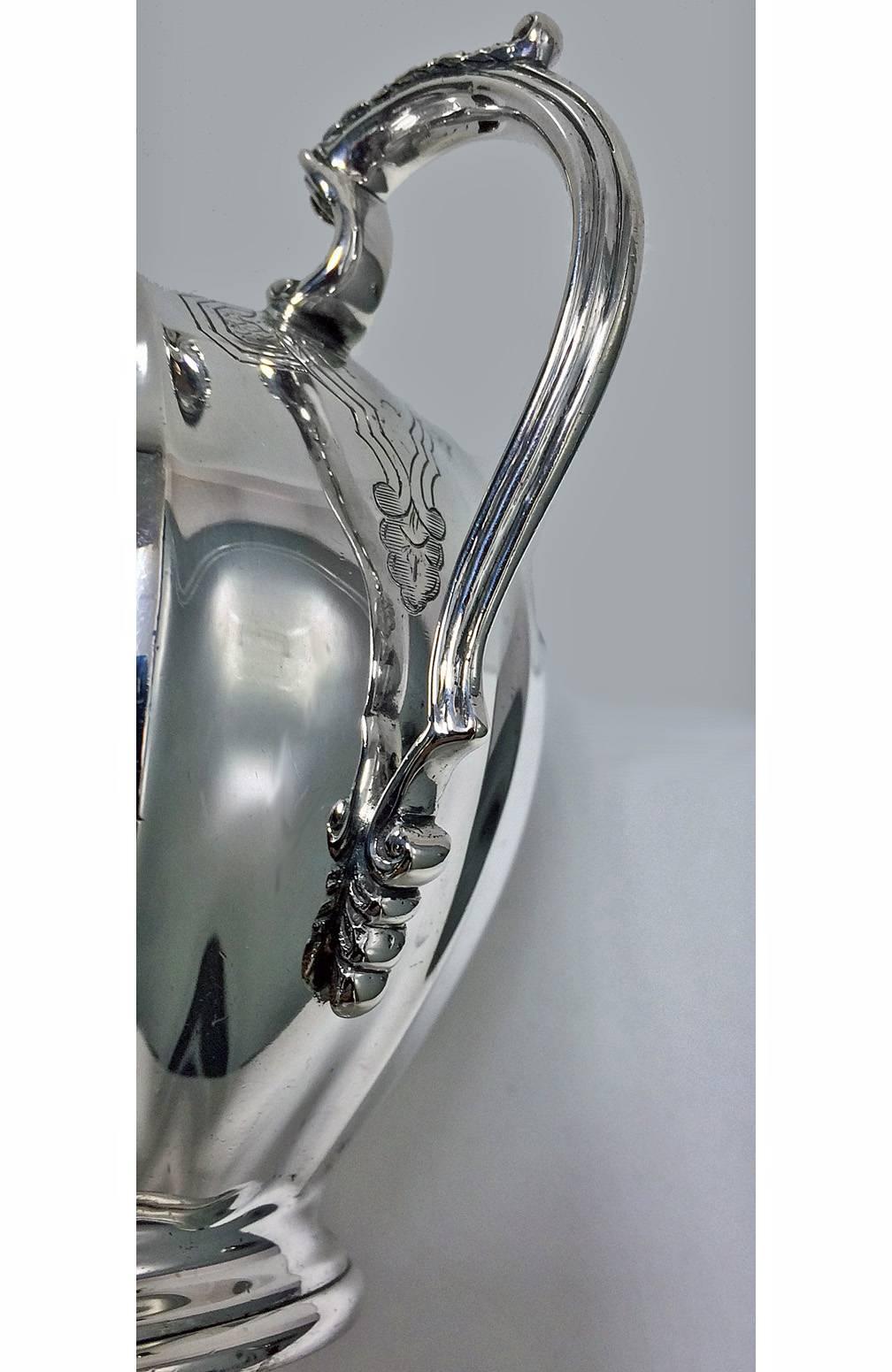 1940s Hamilton & Co. Calcutta Rare Indian Sterling Silver Tea and Coffee Set 1