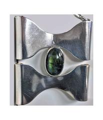 1974 Kaunis Koru Finland Scandinavian Modernist Labradorite Pendant