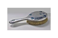 1906 Liberty Enamel Silver Mirror and Brush designed by Jessie M. King