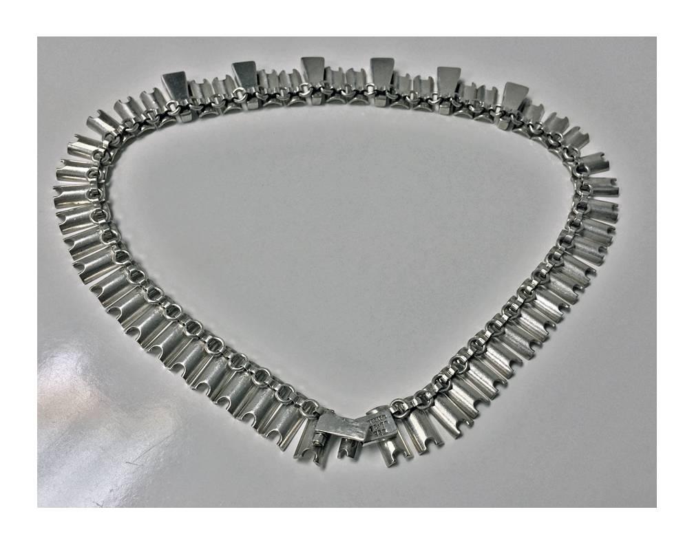 Women's 1980s Stunning Mexican Sterling Silver Necklace and Bracelet