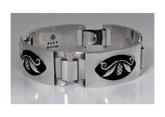 1940 Rare Georg Jensen Sterling Silver Bracelet designed by Laurence Foss