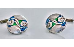 1907 Liberty & Co. Archibald Knox Enamel Cufflinks