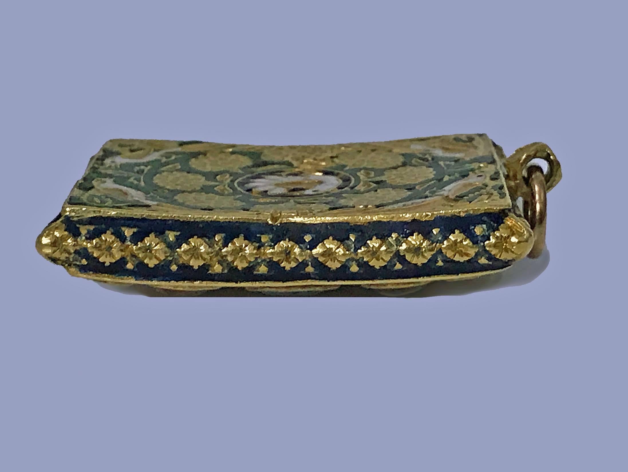 Antique Indian Enamel Pendant, Late 18th-19th Century 1