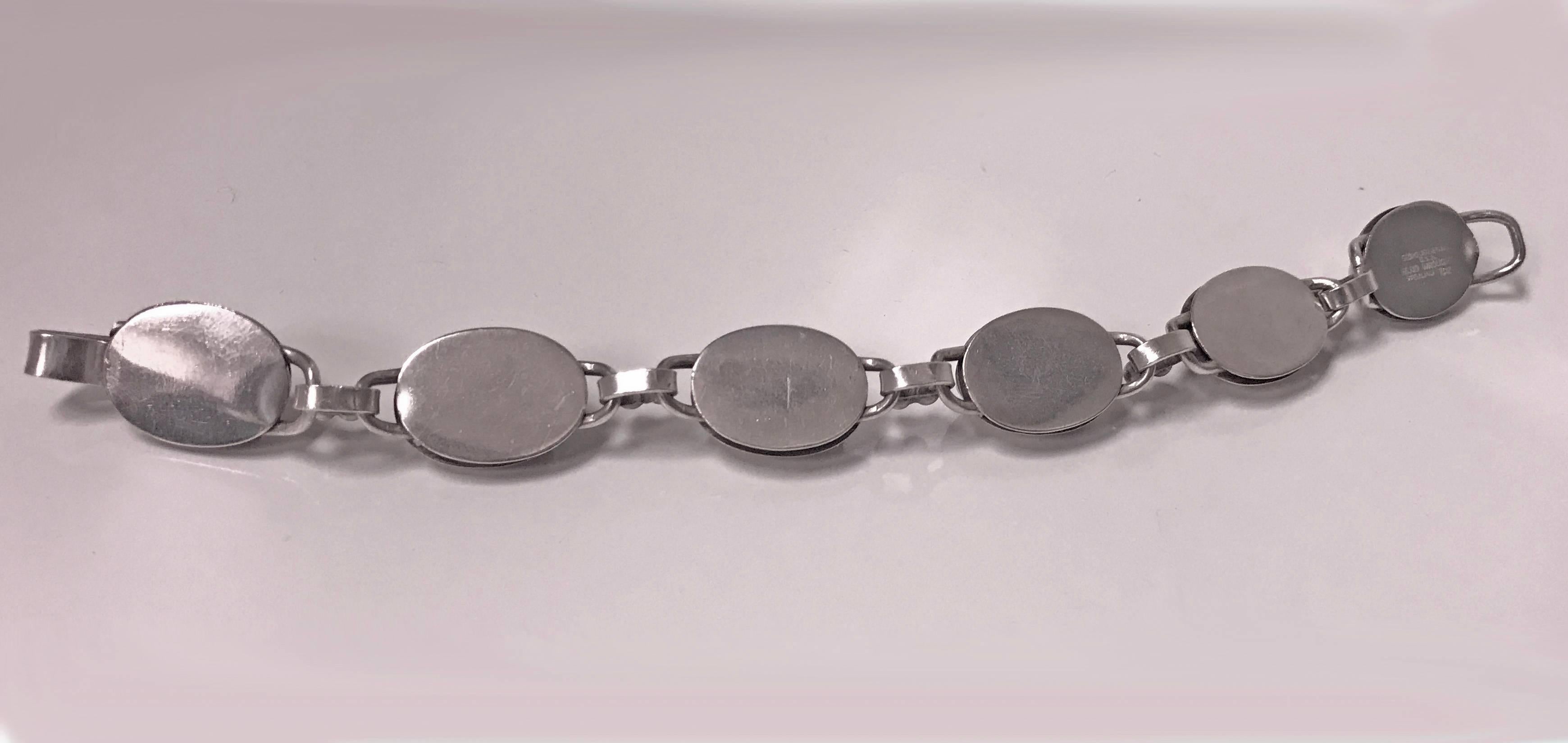 Georg Jensen Sterling Blossom Bracelet, circa 1950 In Good Condition In Toronto, ON