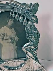 Circa 1900 Austria Argentor Rare Design Art Nouveau Photograph Frame