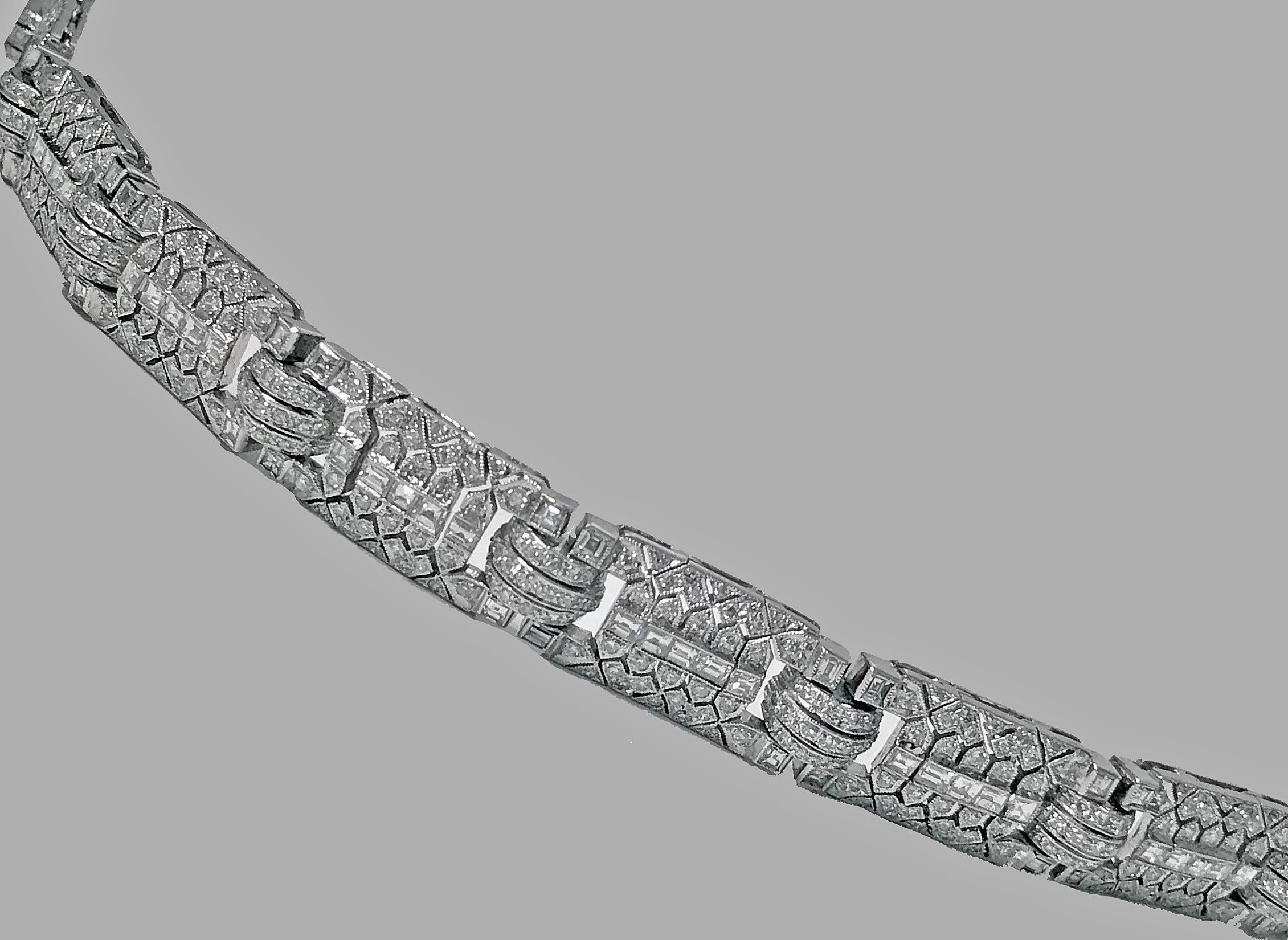 Women's or Men's Art Deco Diamond Bracelet