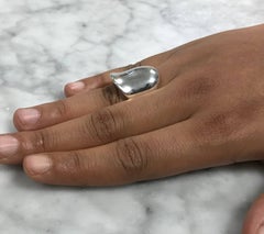 1970s Modernist Abstract Sterling Ring by Secrett Salon, Toronto