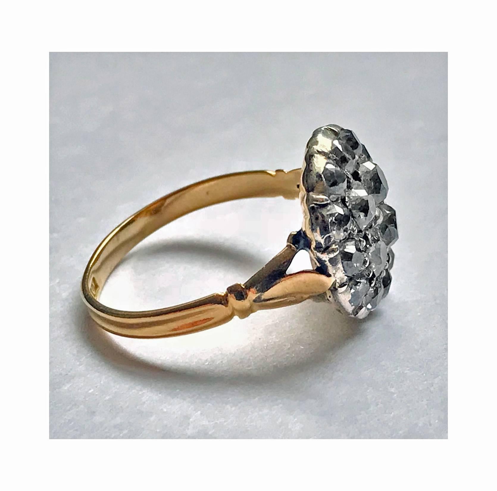 Georgian Diamond Cluster Ring, English, circa 1800 1