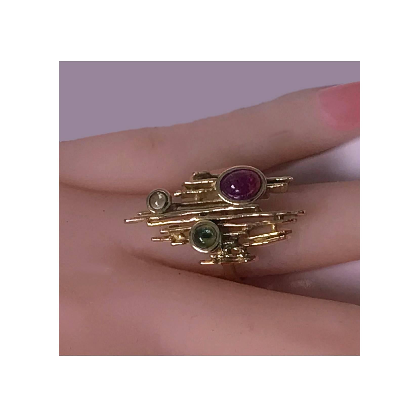abstract gold ring