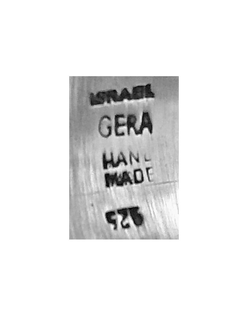 Large Rachel Gera Modernist Amethyst Sterling Ring Israel 1970 1