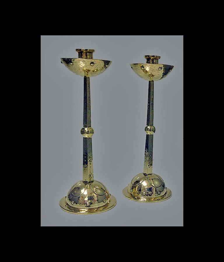 WMF Arts & Crafts Art Nouveau Jugendstil Candlesticks