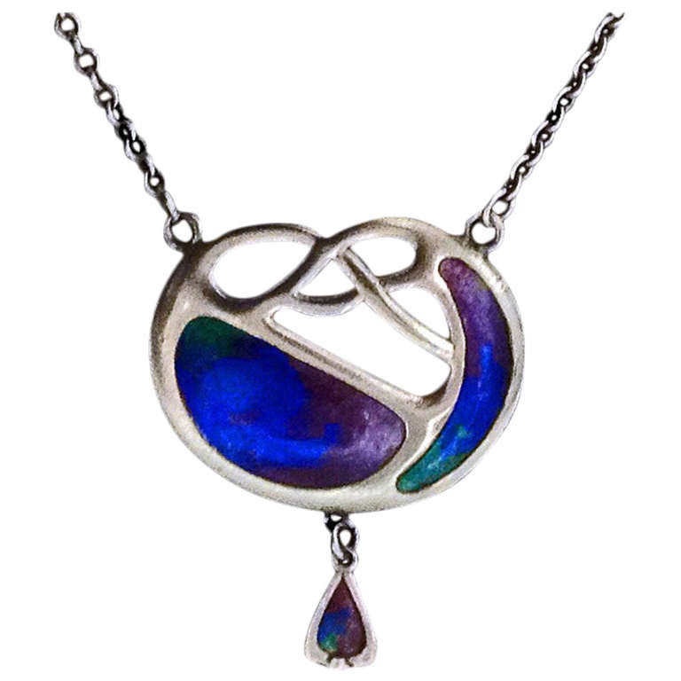 Charles Horner Art Nouveau Enamel Necklace