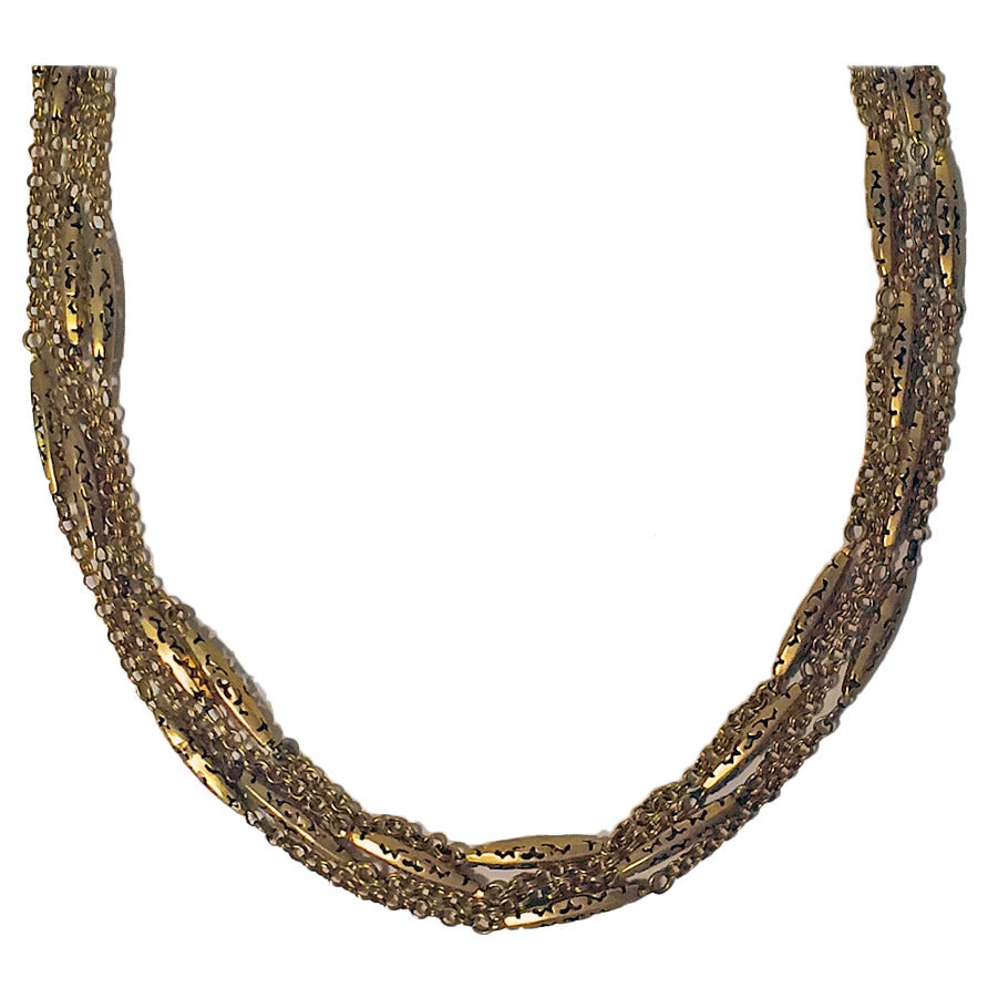 Antique Gold Muff Chain English, circa 1890