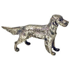 Sterling Setter Dog probably American mid 20th century