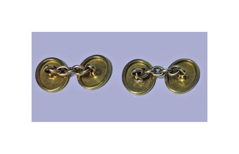 Antique English Double SIded Gold Cufflinks