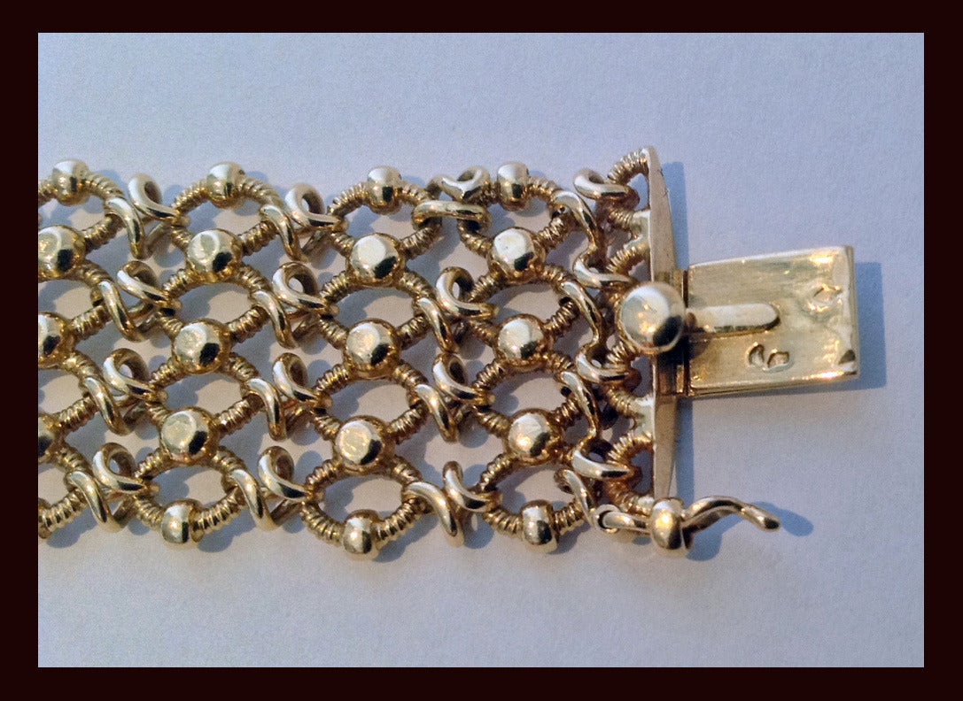 Cartier Gold Mesh Link Bracelet In Good Condition In Toronto, ON