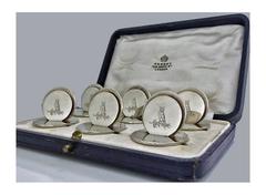 Kartenhalter für Speisekarten aus Silber von Asprey, 1931