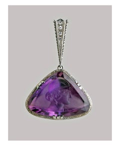 1920s Unusual Double-Sided Amethyst Intaglioa