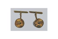 1890 Vernier French Art Nouveau Gold Cufflinks