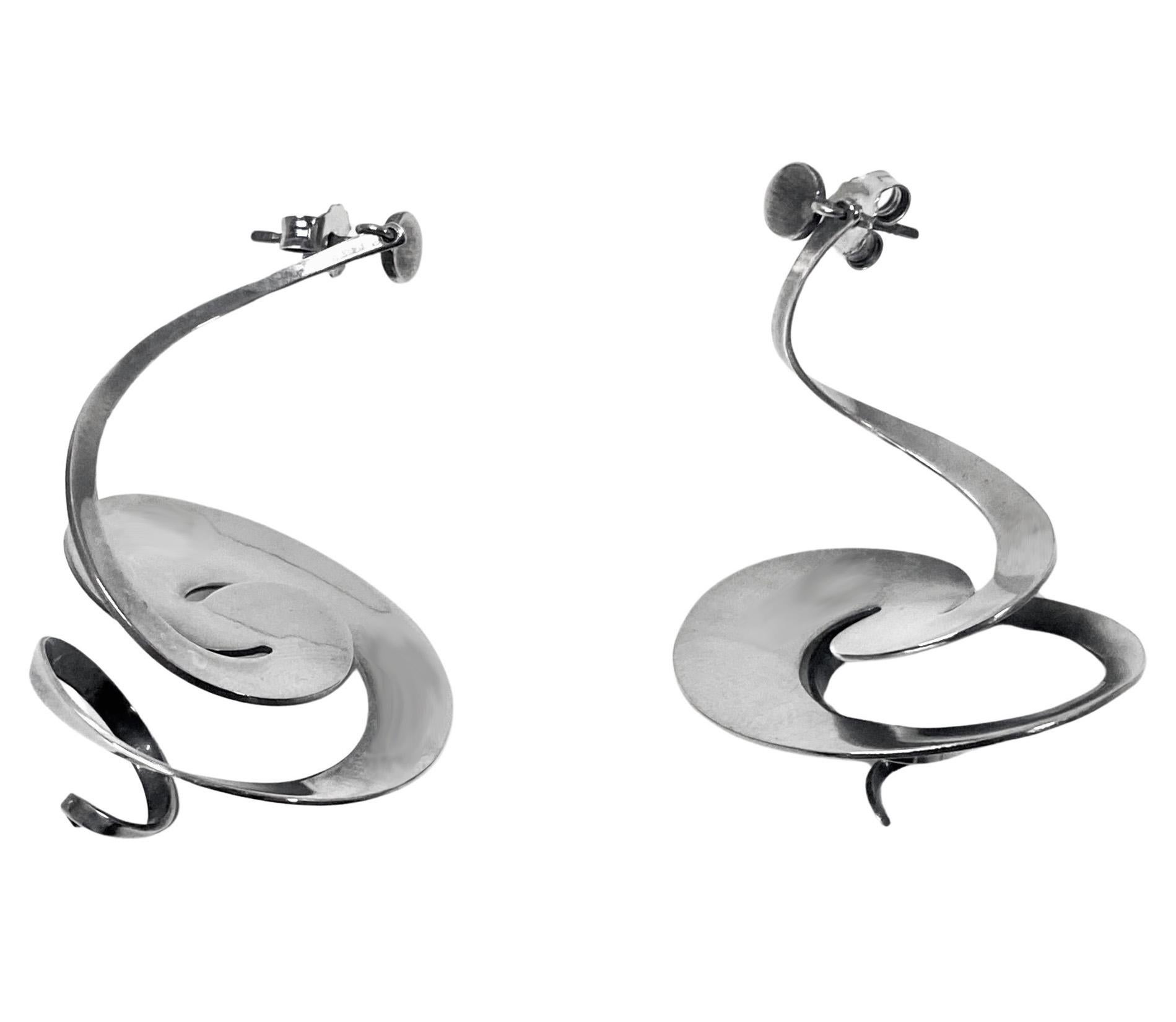 Georg Jensen Vivianna Torun Bülow-Hübe - Orecchini in argento, n. 369 in vendita 2