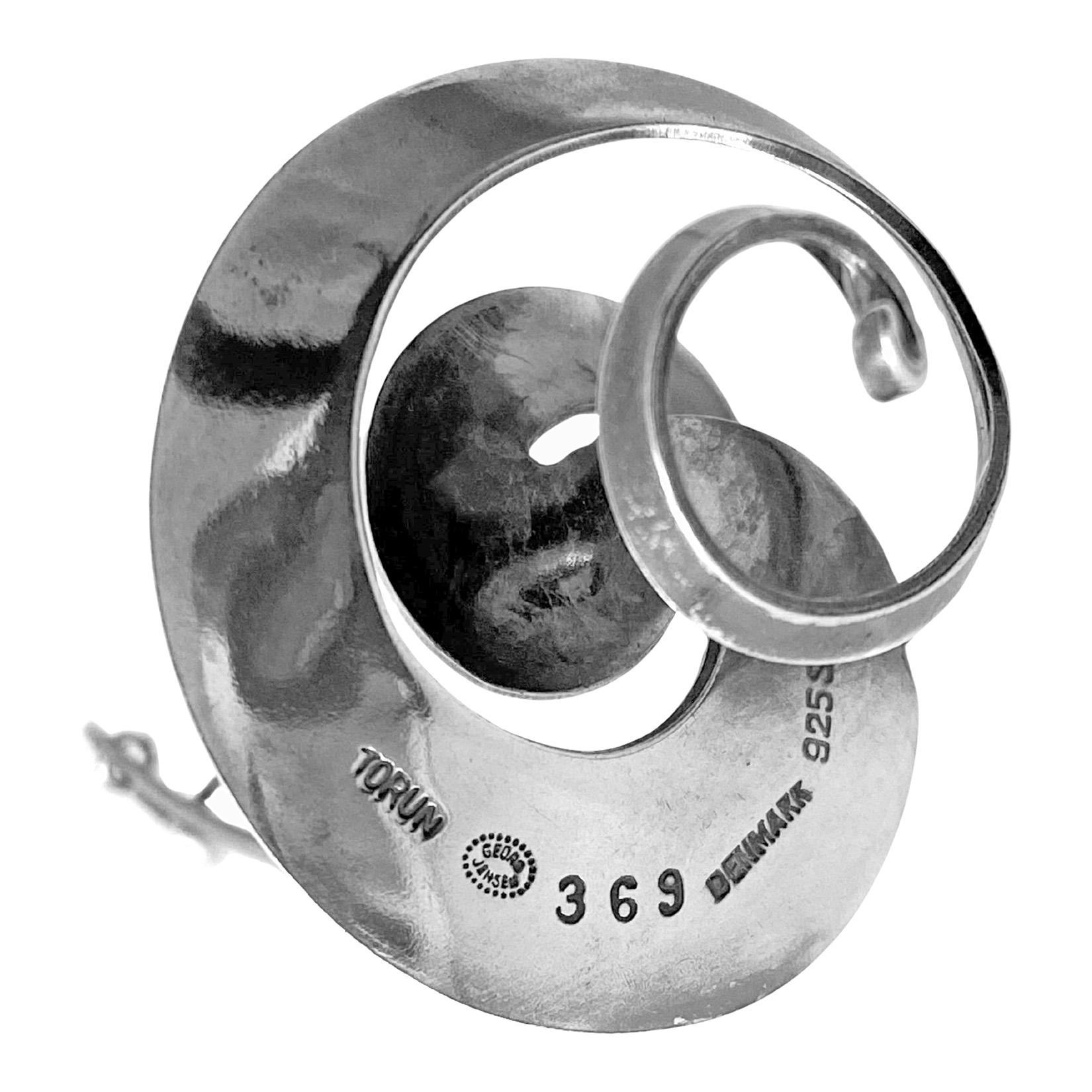 Georg Jensen Vivianna Torun Bülow-Hübe - Orecchini in argento, n. 369 in vendita 5