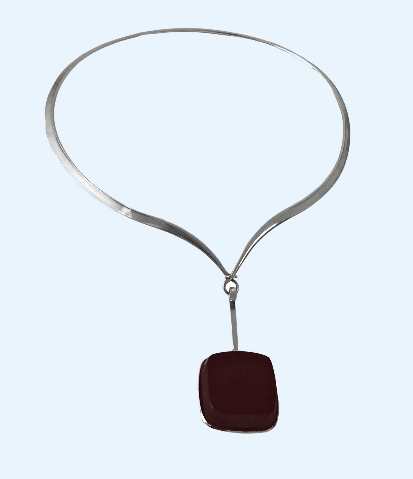 Collar de cuarzo Vivianna Torun Bulow Hube para Georg Jensen Modernista en venta