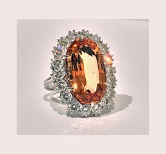 Topaz and Diamond Ring, 20th Century