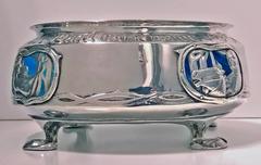 Rare LIBERTY Silver  Enamel Rose Bowl, Birmingham 1902