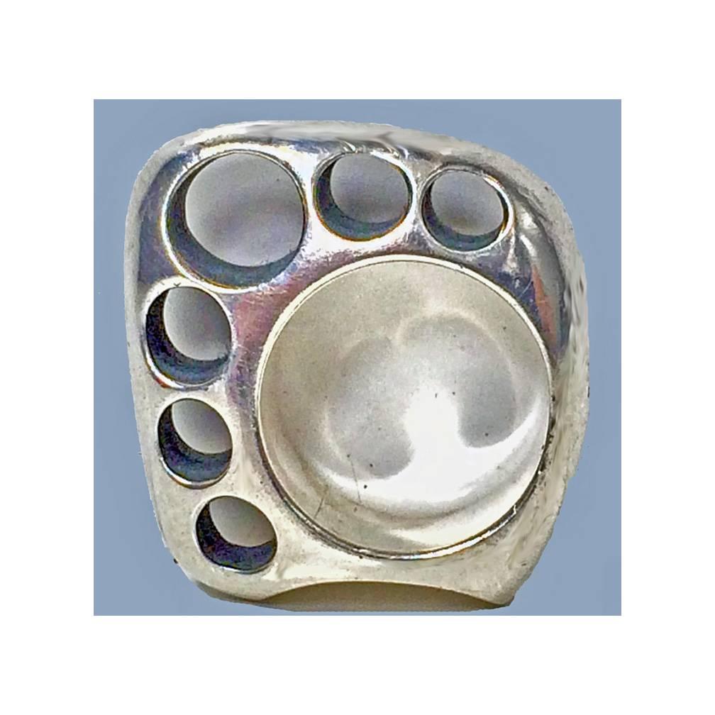 Walter Schluep Sterling Silver Sculptural handmade Ring C.1990 In Good Condition In Toronto, ON