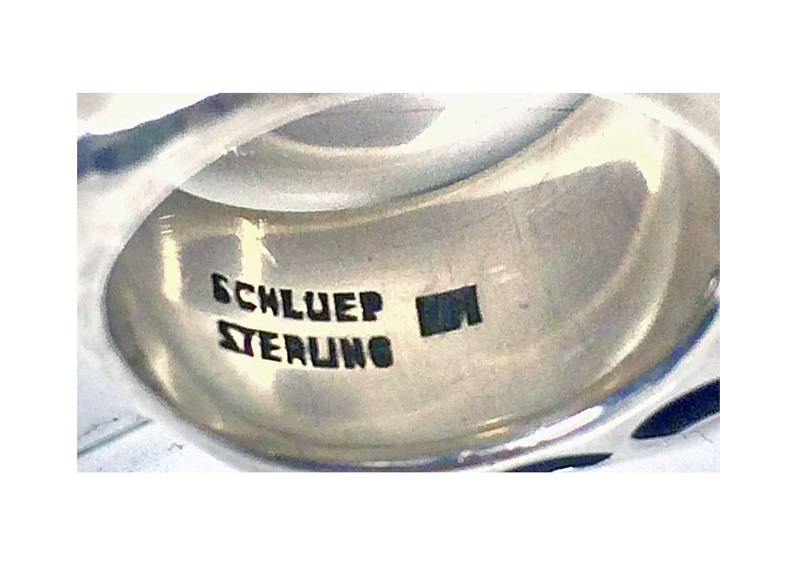 Women's Walter Schluep Sterling Silver Sculptural handmade Ring C.1990