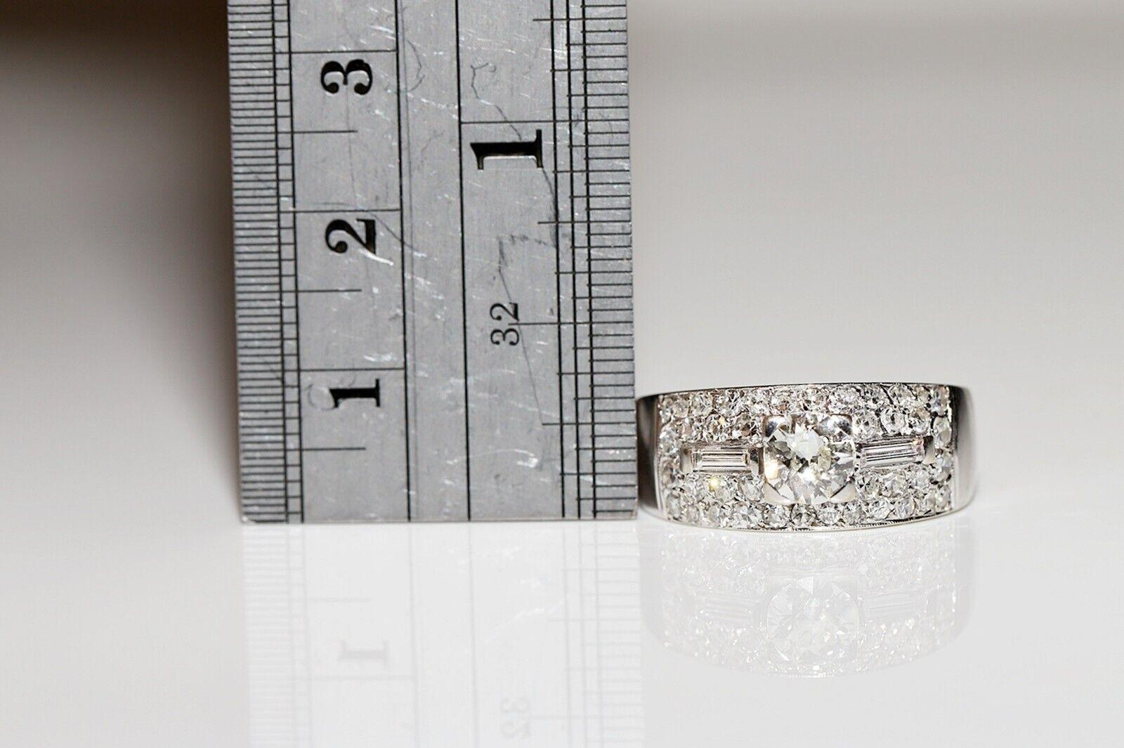Vintage CIRCA 1980er Jahre 18k Gold natürlichen Diamanten verziert Cluster Ring im Zustand „Gut“ im Angebot in Fatih/İstanbul, 34