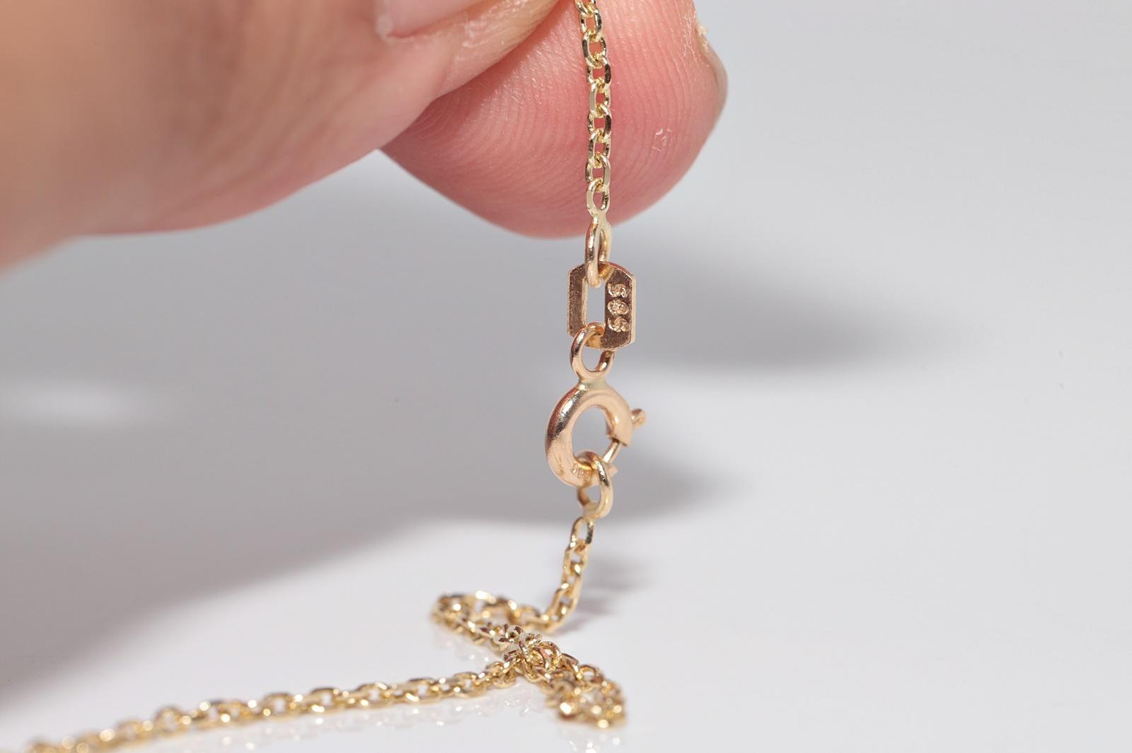Antike CIRCA 1900s 10k Gold natürlichen Rosenschliff Diamant Bogen verziert Halskette im Angebot 7