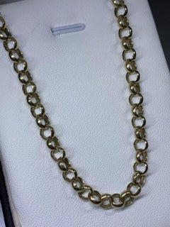 Collier de chaîne Belcher en or jaune à maillons cubains et à grosses mailles