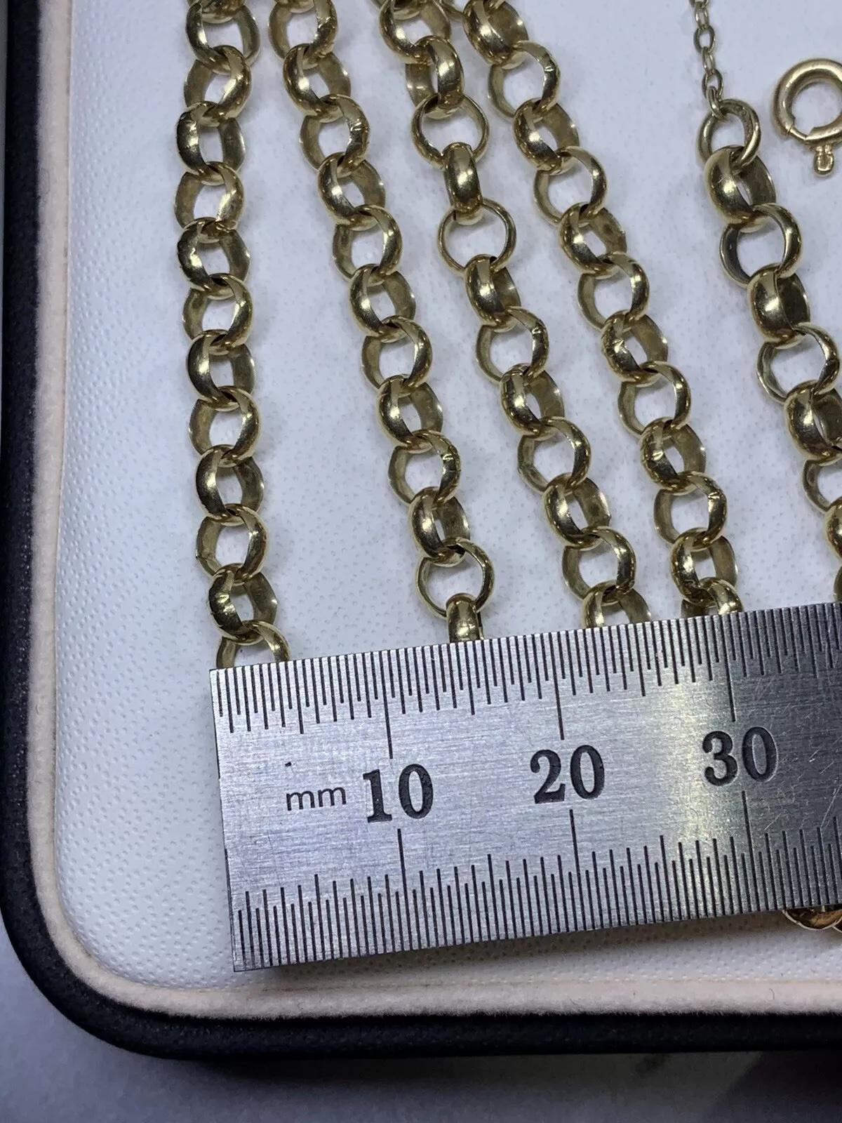 Collier de chaîne Belcher en or jaune à maillons cubains et à grosses mailles en vente 2