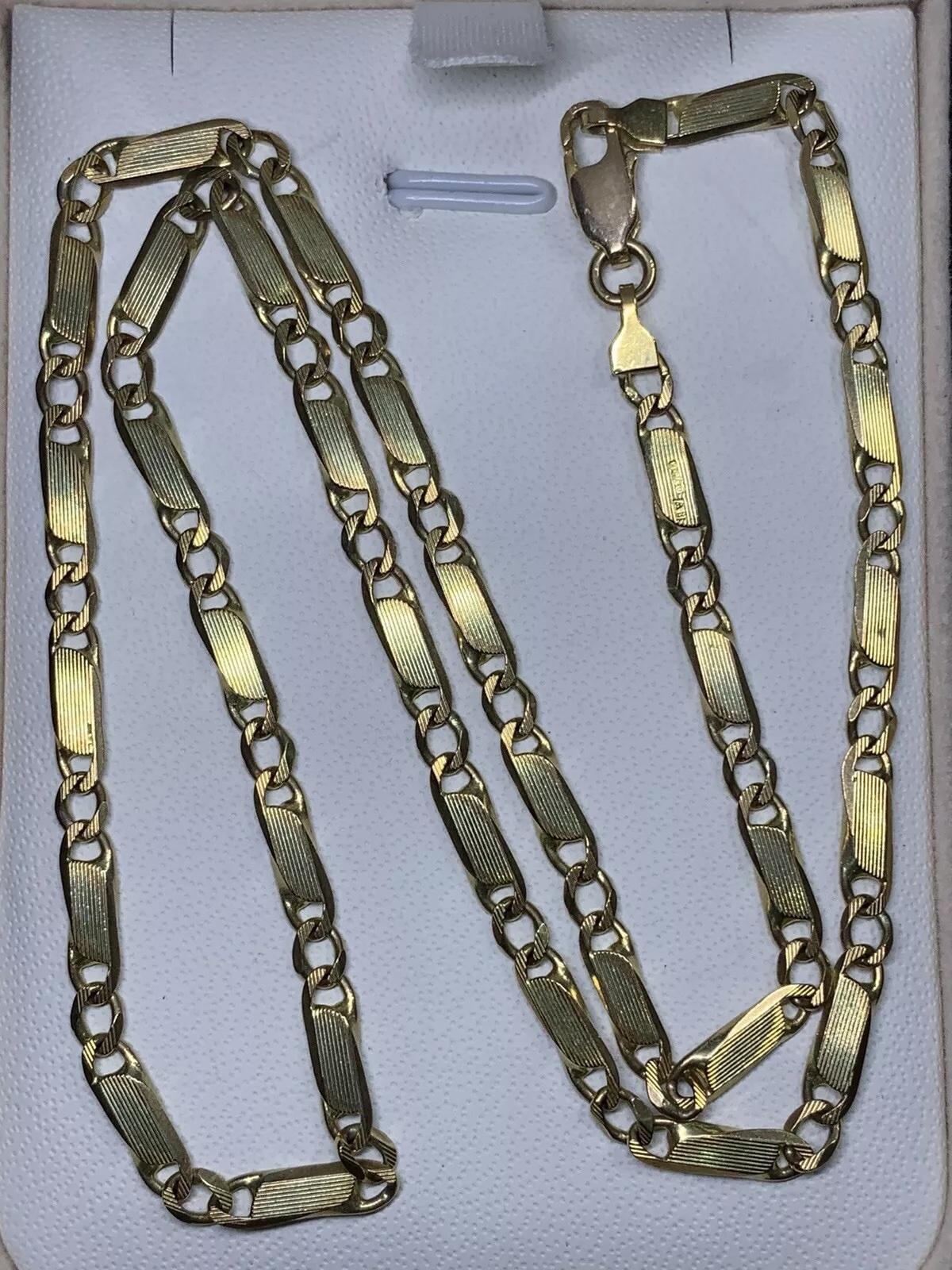 Yellow Gold Chunky Curb Cuban Link Chain Necklace