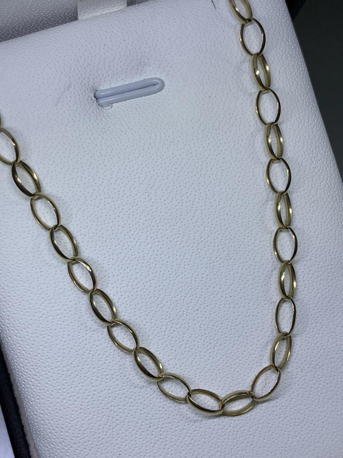 Yellow Gold Chunky Curb Cuban Link Chain Necklace In New Condition For Sale In London, GB