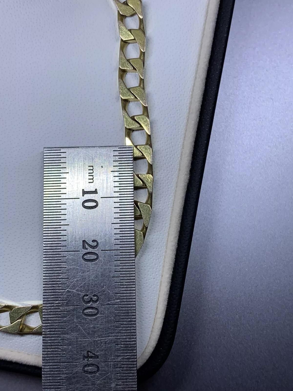 Bracelet massif en or jaune avec chaîne à maillons cubains et à grosses mailles Neuf - En vente à London, GB